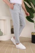 Erkek Slim Fit Likralı Bilek Boy Kumaş Pantolon resmi